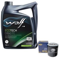 MotoröL Set 0W40 5 Liter + ÖLfilter SM 124 FüR Honda Civic VII CR-V II 2.0 RD