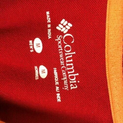 Columbia Mens Red Short Sleeve Polo Shirt Medium - Imagen 2 de 3