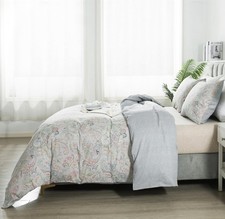 Softta 3PC Queen Blue Paisley 100 Cotton Duvet Cover 2 Pillowcase Retro Boho