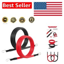 High-Performance 4FT 4 AWG Battery Cable with 3/8" Lugs - Ideal for Solar  RV