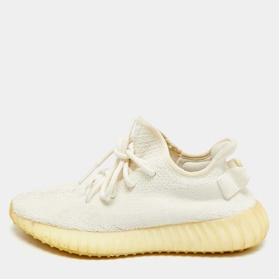 Yeezy x Adidas Boost 350 V2 Cream Size 39 13 White Knit Fabric Low Top Sneakers