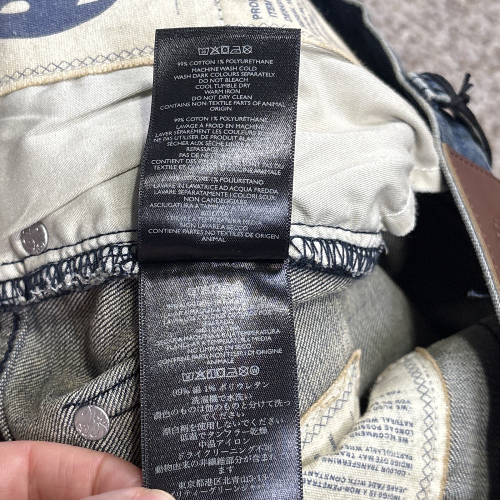 Pretty Green Jeans 36x32  Denim Burnage Regular Fit Button Fly New Fits 35 X 31 - View 12