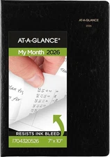 AT-A-GLANCE 2026 Monthly Designer Cover Planner Black Large 7" x 10" (704320526)