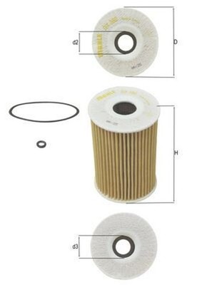 Ölfilter MAHLE OX 380D Filtereinsatz für MERCEDES CHRYSLER JEEP KLASSE CHEROKEE