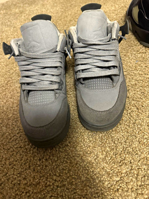 Jordan Air Jordan 4 Men s Mid-Top Gray Lace-Up Athletic Sneaker