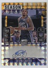 2024 Mosaic Rookie Variation Season Ticket Gold Prizm /10 Devin Carter Auto 0y8x