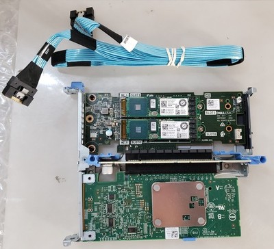 Dell Bundle 061F54 2x 240GB M.2 SSD 0CDC7W Riser1 Controller Card w/ Cage+Cable