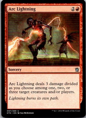 Arc Lightning 97 Uncommon Khans of Tarkir Magic: The Gathering Lightly Played