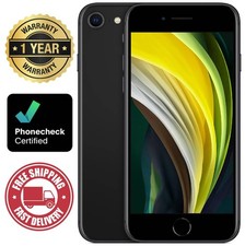 Apple iPhone SE (2020) - 64 GB - Black (Unlocked) Smartphone - Very Good