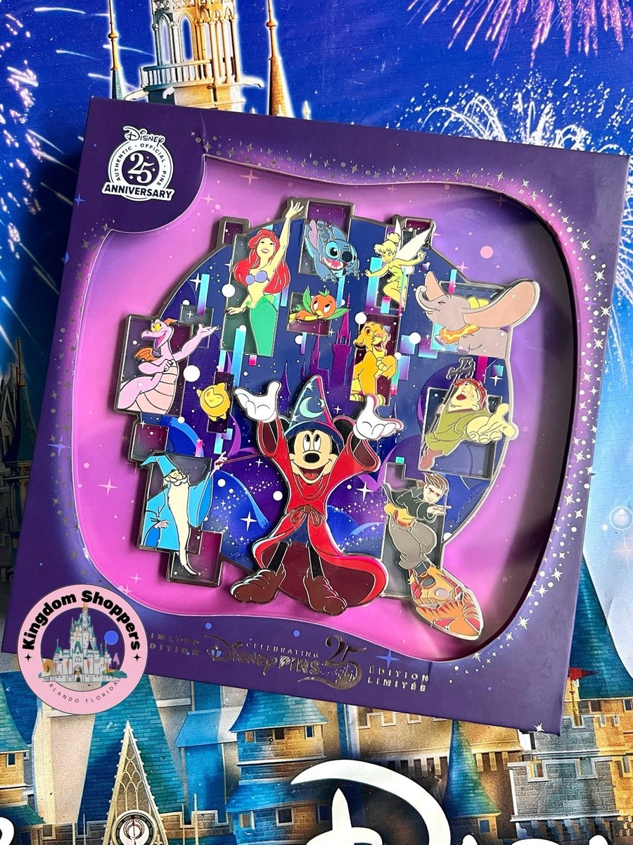 ✨レア✨☺新品☺★Disney★25周年★メモ★ 2025 Disney Parks The Most Magical Place On Earth Jumbo Pin Set Of