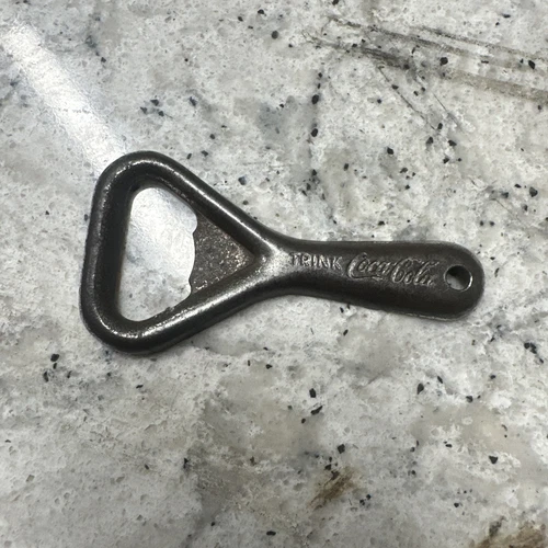 GERMAN Vintage TRINK Coca-Cola Stamped Bottle Opener Metal 1950s 1960s Coke Soda