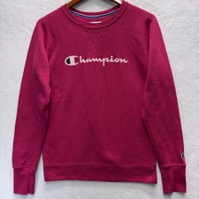 Champion Women's Crewneck Sweatshirt Size S Pink Power Blend Fleece Sportswear