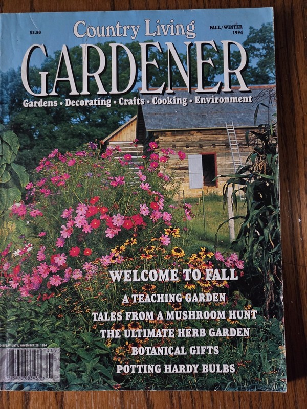 Country Living Gardener Magazine: Fall/Winter 1994