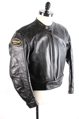 Vintage Vanson Cobra Perforated Leather Motorcycle Coat Jacket Size 44 USA