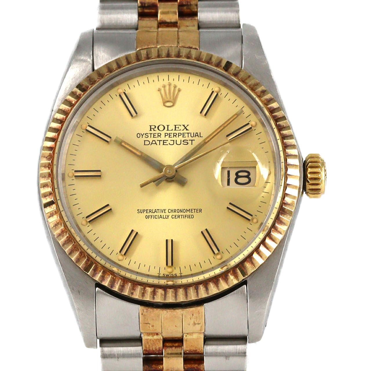 Authentic [Unserviced - Value Price] Rolex Datejust 16013 SSxYG Mechanical A...