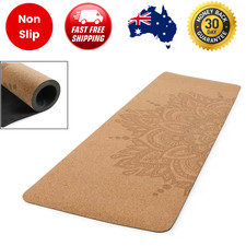 Printed Cork Yoga, Pilates, Exercise, Meditation Mat