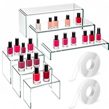 "Clear Acrylic Display Risers 3-8.7"" Stands for Cupcake Ornament Crafts 6PCS "