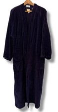 NWT Vintage Neiman Marcus Navy Blue Mens 100 Cotton Plush Robe "One size  
