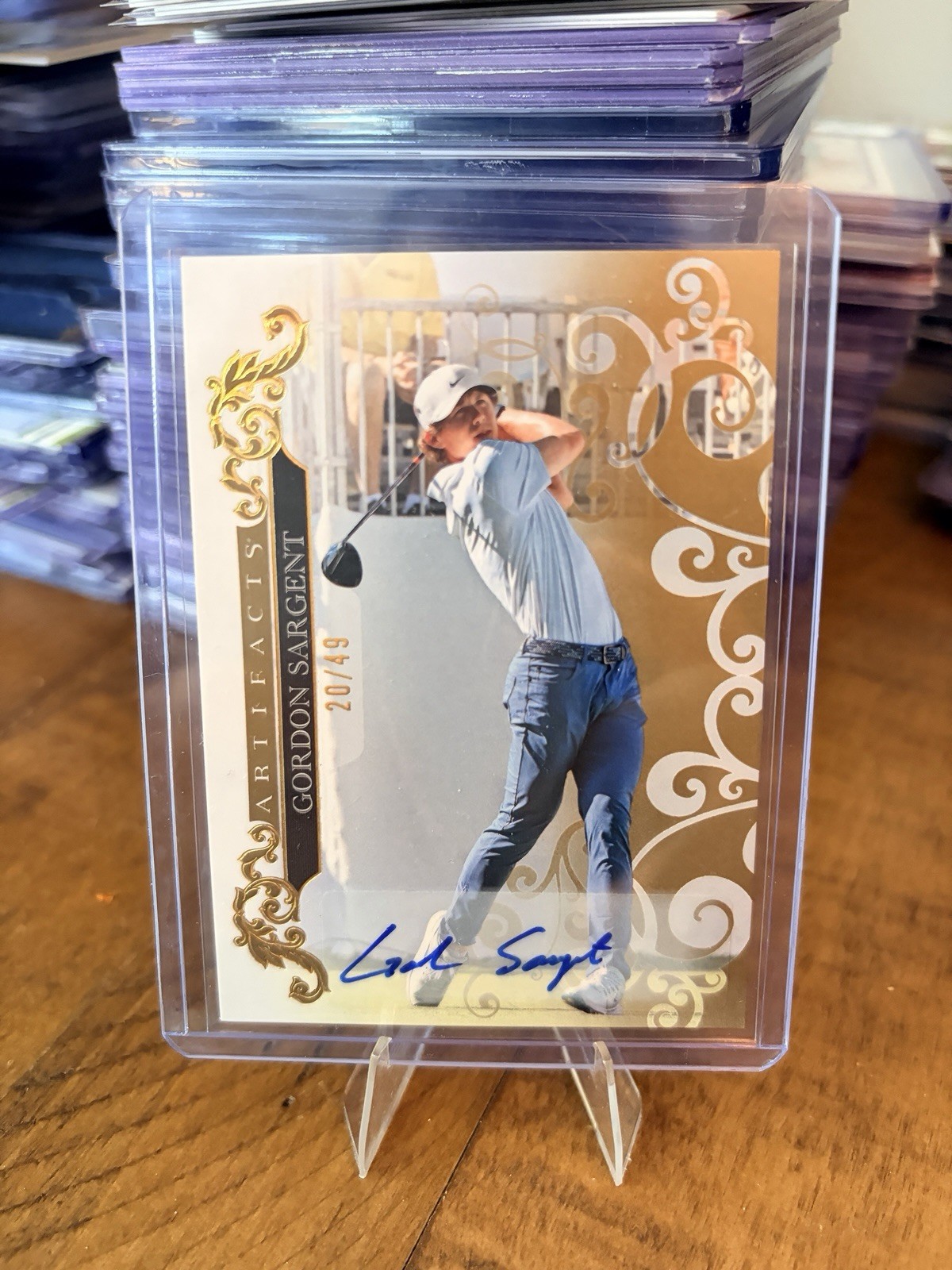 2026 Upper Deck Artifacts Golf Gordon Sargent Gold Spectrum Auto /49💥