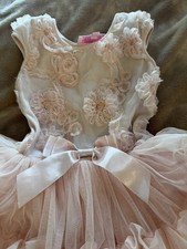Popatu Ruffled Tulle dress Size 2-3T. Easter. Mauve Pink.