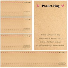 100 Pcs Pocket Hug Cards Only Bulk Heart Pocket Token Valentines Gift Kraft