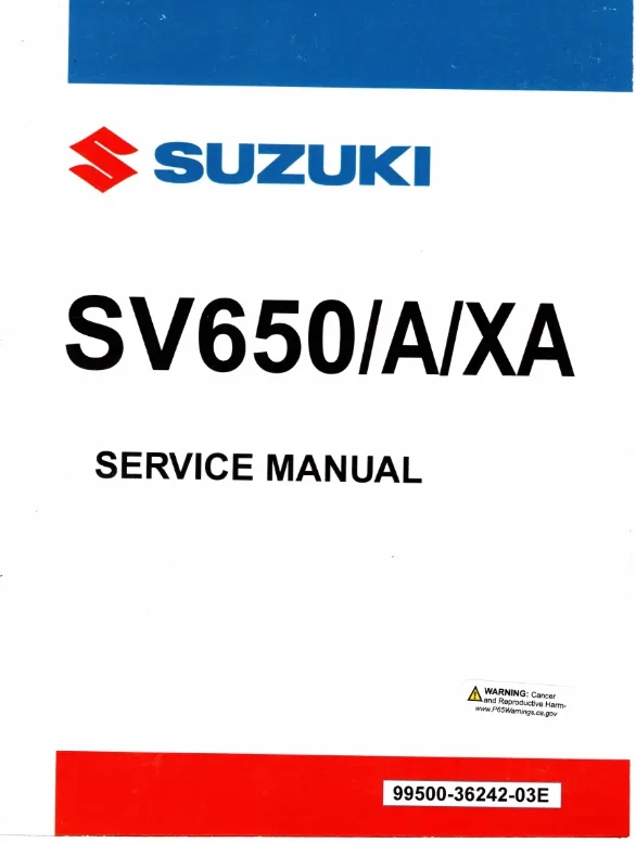 SUZUKI SV650A/XA サービスマニュアル SV650A/XA サービスマニュアル SUZUKI