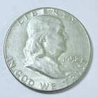 1952 Franklin Half Dollar - 90% Silver - Circulated Coin #6625