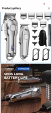 SUPRENT® PRO Professional Hair Clippers for Men- Hair Cutting Kit (Silver)