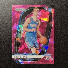 2024-25 Pink Cracked Ice Nikola Topic Rookie Oklahoma City Thunder #230