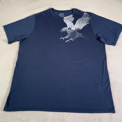 Y2K Apt 9 Shirt Mens 3XLT Blue Eagle Graphic Tagless Big Tall Crewneck Tee USA