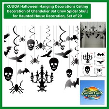 Halloween Hanging Decorations Ceiling Decoration of Chandelier Bat Crow Spide...