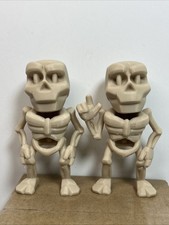 Halloween Set of 2 Skeletons 3” Figures 3D Printed by Hypnotic Toys New