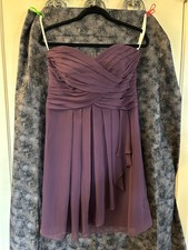 Bridesmaid Dress, David's Bridal, Purple, Size 10, Sleeveless, Above the Knee