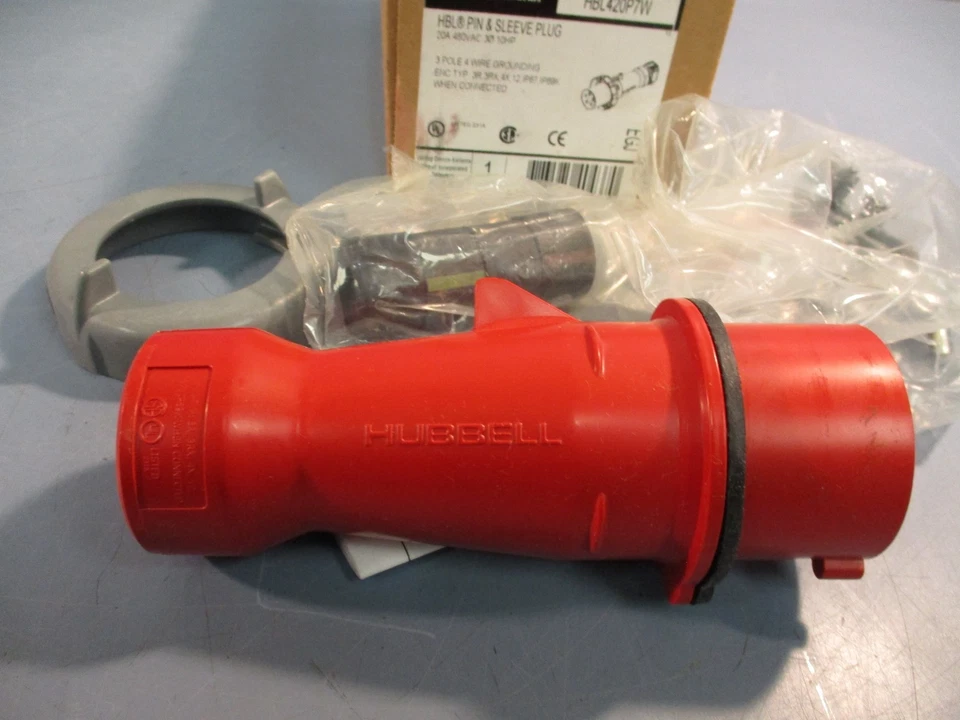 Hubbell IEC Pin & Sleeve Plug 20A 480VAC 3 Pole, 10HP IP67 - Image 4 of 4