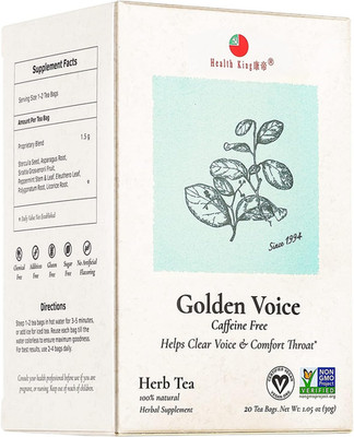 Golden Voice Herbal Tea 20 Count Throat Support Tea