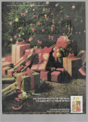 Johnnie Walker Red Holiday Christmas & Now Cigarettes 1979 Vintage Print Ads