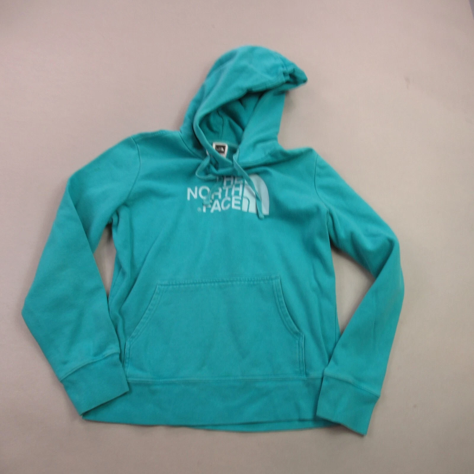 North Face Hoodie Womens Medium Long Sleeve Activewear Blue Pockets Hooded