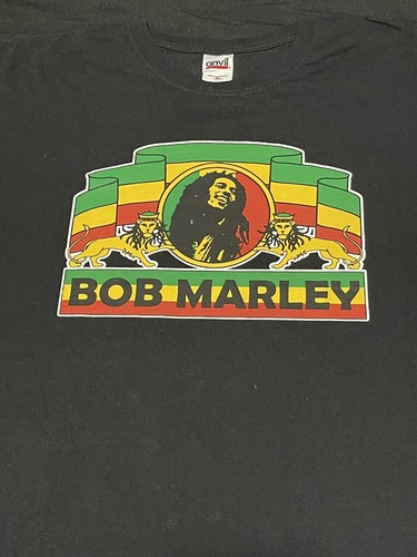 VINTAGE Bob Marley T-Shirt Red Green Yellow Size Xl - Picture 2 of 9