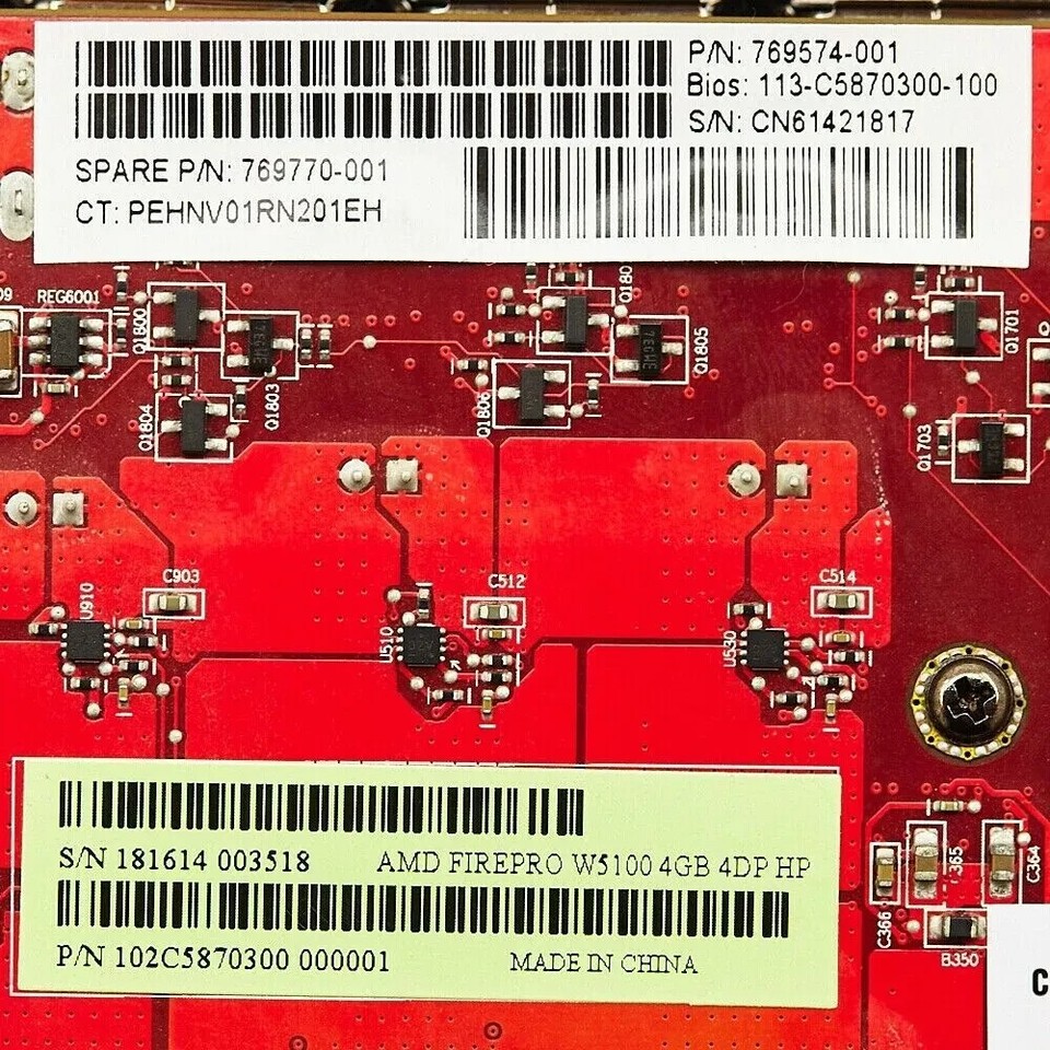 AMD FirePro W5100 4GB GDDR5 Graphics Card – 4xDP, PCIe X16, Tested-1013241