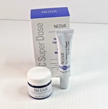 NIB Neova Cpc Super Dose Cu3  Intensive Lip Repair + Copper Moisture Mask Set