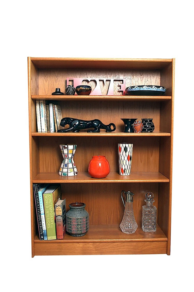 DANISH MID CENTURY JESPER INTERNATIONAL TEAK VENEER BOOK CASE