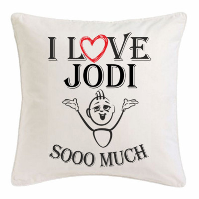 I Love Jodi KISSENBEZUG 40X40cm Ich Liebe Jodi Weiss 104137