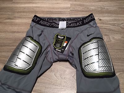 Nike Pro Combat Hyperstrong Hard Plate Football Tights Pants Grey