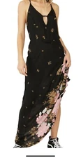 NWT Free People Get to You Printed Maxi Dress Sz Med
