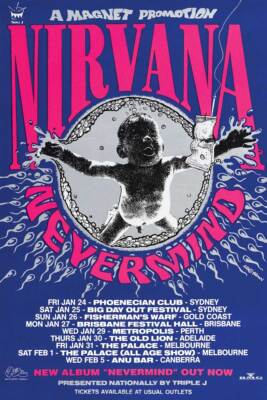 Nirvana Aussie Tour 36x24 Music Art Print Poster | eBay