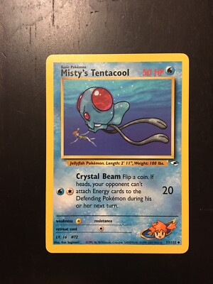 misty's tentacool pokemon card Misty’s Tentacool 57/132 Gym Heroes Pokémon Card
