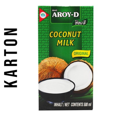 24x500ml Aroy D Kokosnussmilch Kokosmilch Nuoc Cot Dua zum Kochen Coconut Milk