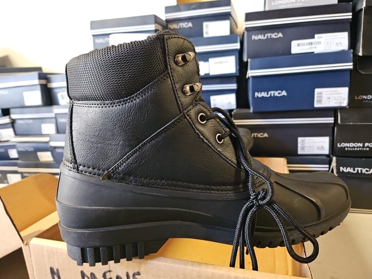 Nautica Nam-ARNO Black Lace Up Boots Men display picture 1