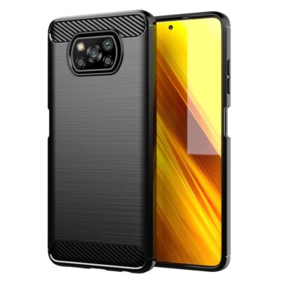 FÜR Xiaomi POCO X3 NFC - CARBON Premium Case SchutzHülle Etui Tasche Cover Handy