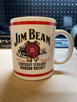 JIM BEAM KENTUCKY STRAIGHT BOURBON WHISKY COFFEE MUG/CUP Vintage 2000